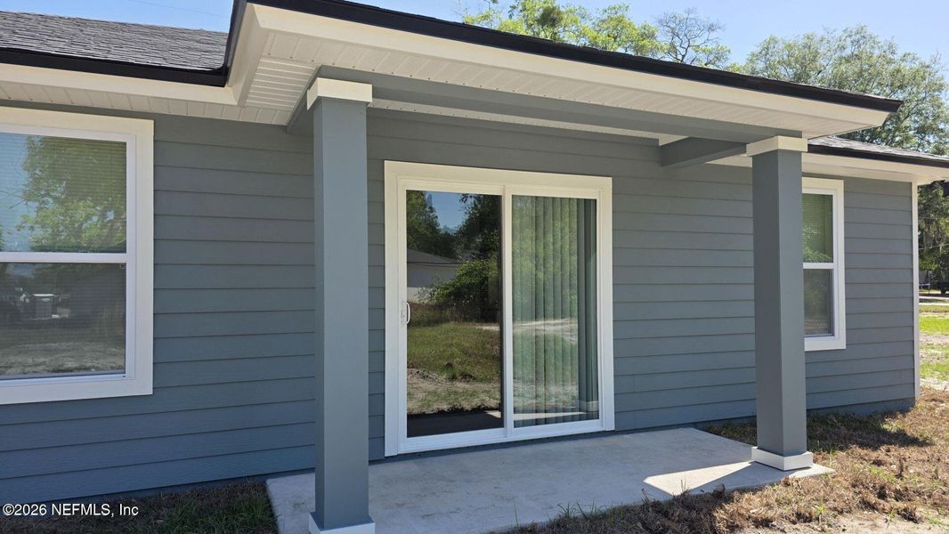 Exterior details and patio area of a home in , Jacksonville (Image 2). Exterior details and patio area of a home in , Jacksonville (Image 2).