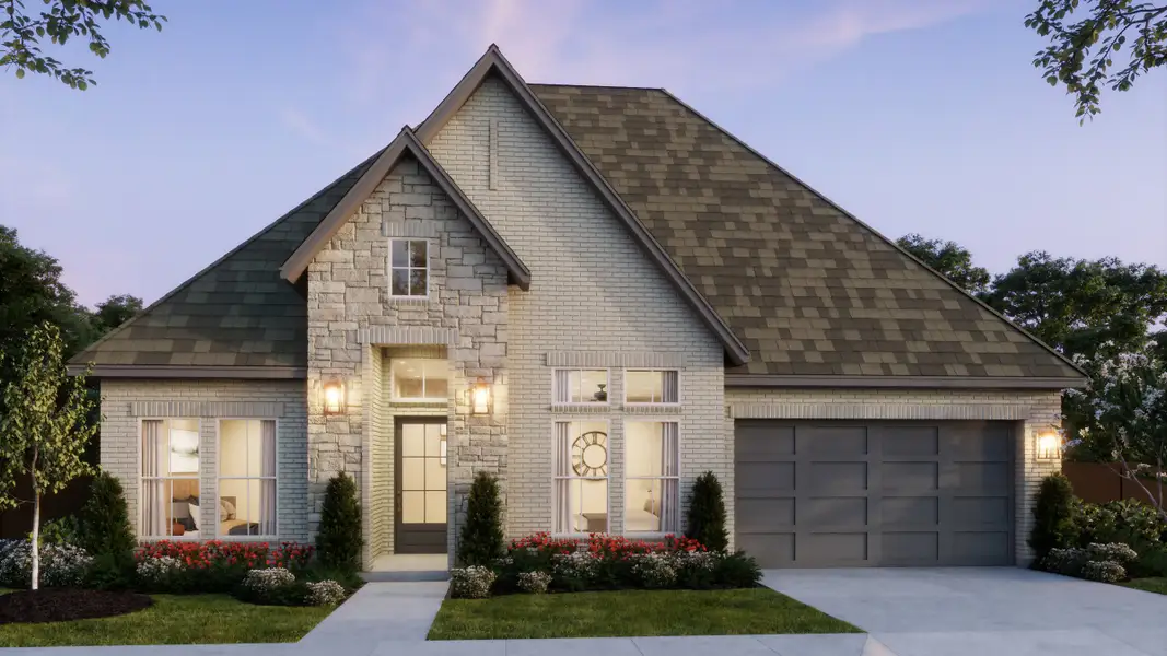 Representative exterior photo of a completed home built from the Connor by Southgate Homes in Eliana, McKinney, TX (Image 18).