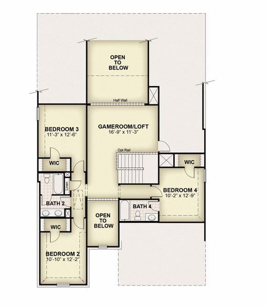 2D floor plan layout of this home in Walden Pond, Forney, TX (Image 5).