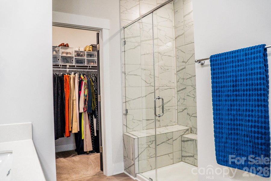 A spacious walk in closet