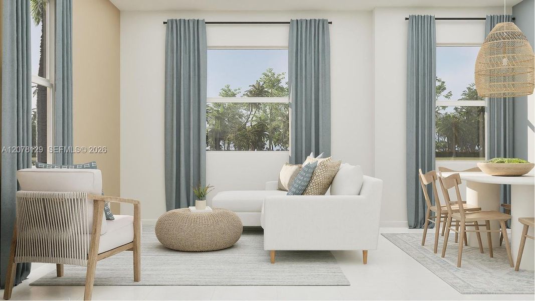 Furnished interior view inside a new home in Breezewood, Miami (Image 15).