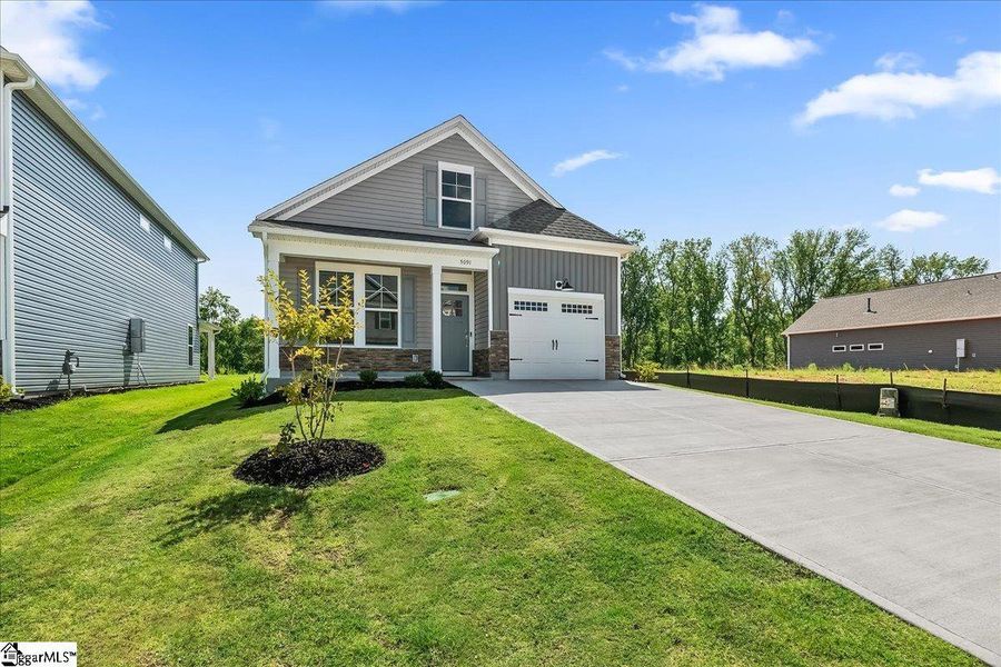 Front exterior of a new home in Hazelwood, Boiling Springs, SC, highlighting curb appeal (Image 2).