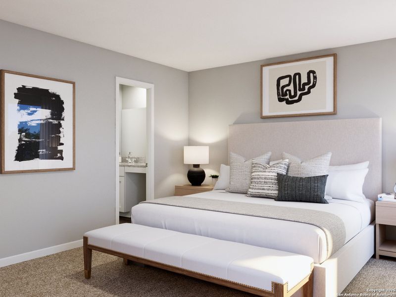 Furnished interior view inside a new home in Cinco Lakes, San Antonio (Image 10). Furnished interior view inside a new home in Cinco Lakes, San Antonio (Image 10).