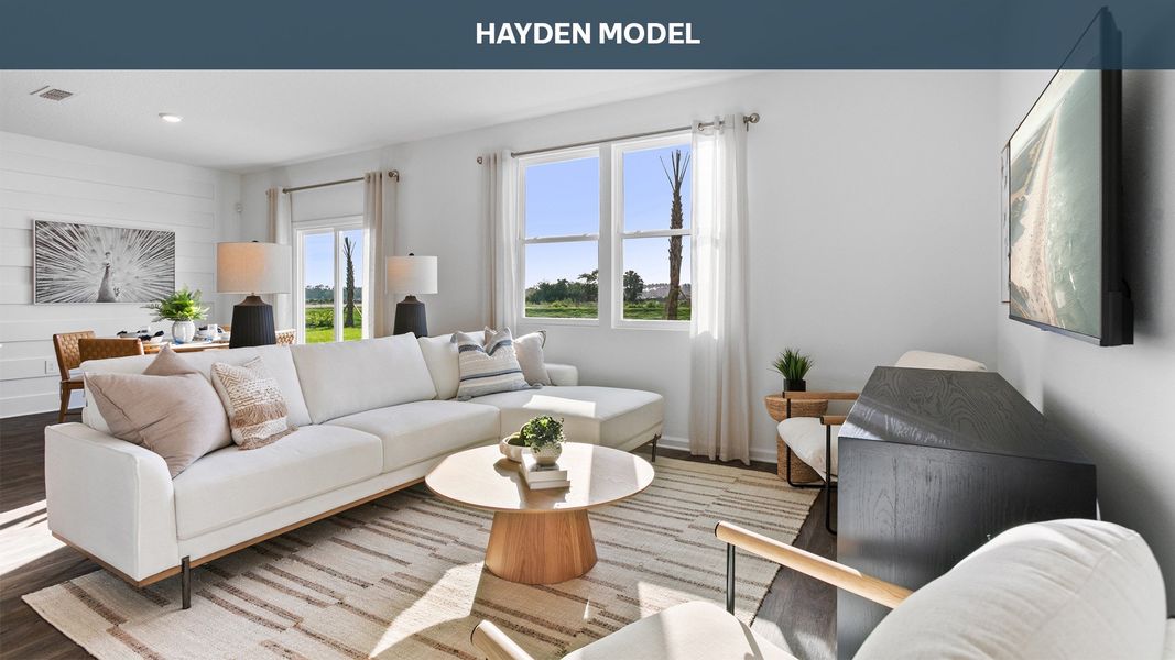 Representative furnished interior of a home built from the HAYDEN by D.R. Horton in Entrada, St. Augustine (Image 9).
