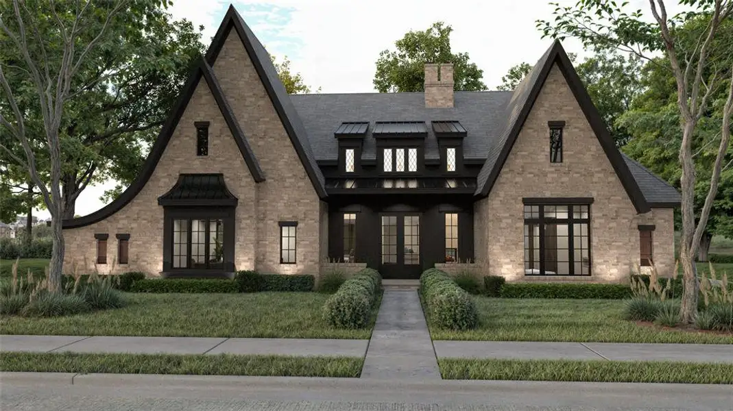 Front exterior of a new home in , Woodway, TX, highlighting curb appeal (Image 1). Front exterior of a new home in , Woodway, TX, highlighting curb appeal (Image 1).