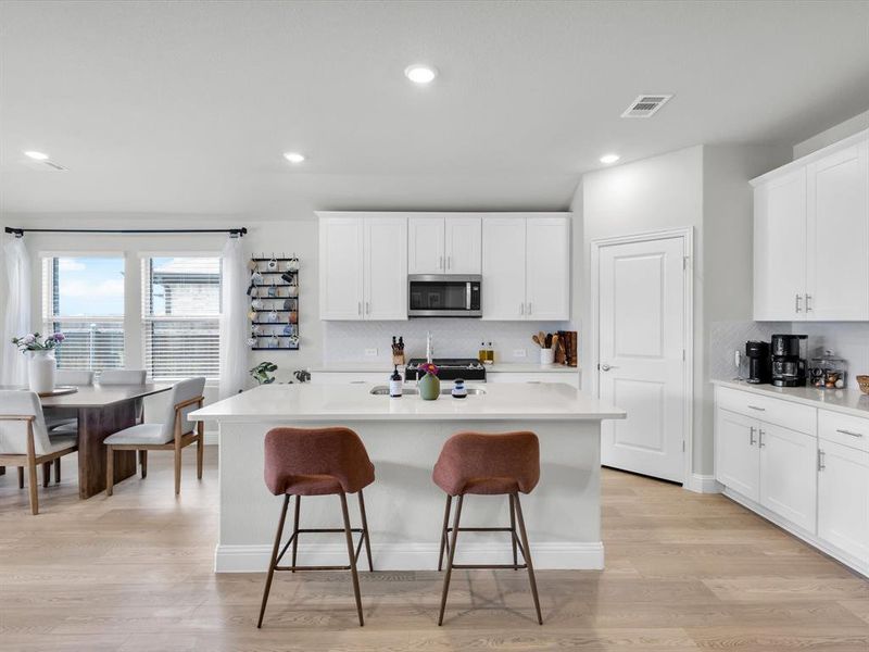 Furnished interior view inside a new home in Tesoro at Chisholm Trail Ranch, Crowley (Image 8).