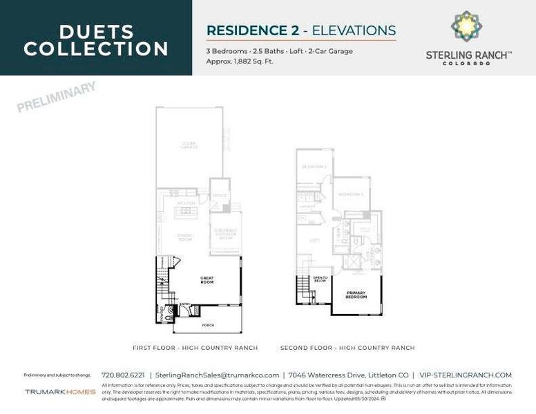 Duets at Sterling Ranch by Trumark Homes | Plan 2