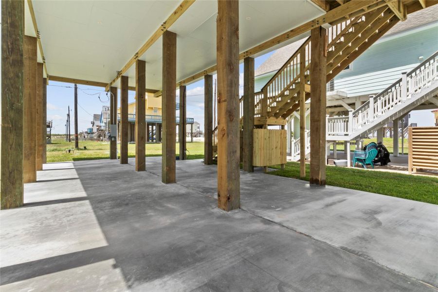 Parking underneath House