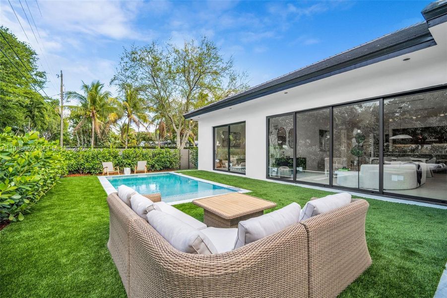Exterior details and patio area of a home in , Miami Shores (Image 25).
