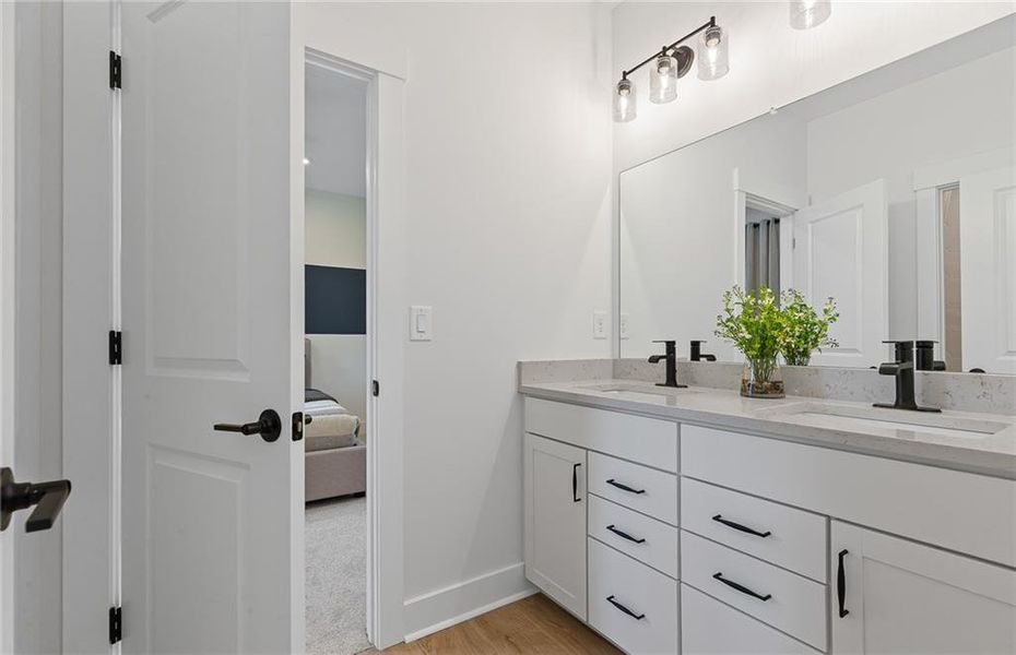 Furnished interior view inside a new home in Traditions of Braselton, Hoschton (Image 26).