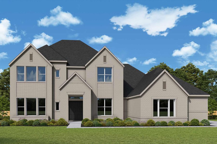 Representative exterior photo of a completed home built from the The Bevel by David Weekley Homes in Caliterra 100’, Dripping Springs, TX (Image 5). Representative exterior photo of a completed home built from the The Bevel by David Weekley Homes in Caliterra 100’, Dripping Springs, TX (Image 5).