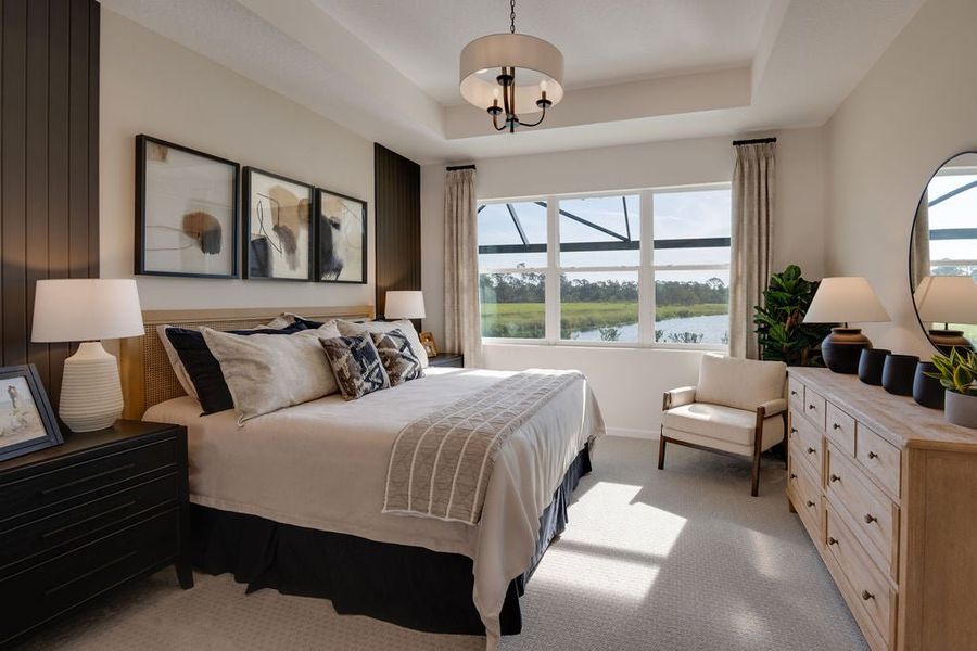 Representative furnished interior of a home built from the Hampton II by Park Square Residential in Brighton, Venice (Image 9).