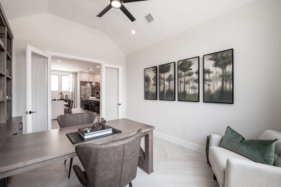 Representative furnished interior of a home built from the Carignan by Tri Pointe Homes in Dunham Pointe, Cypress (Image 49).
