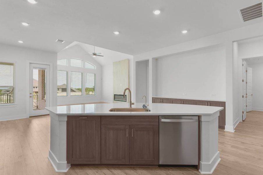 Representative furnished interior of a home built from the Mariah by Chesmar Homes in University Heights, McKinney (Image 9).