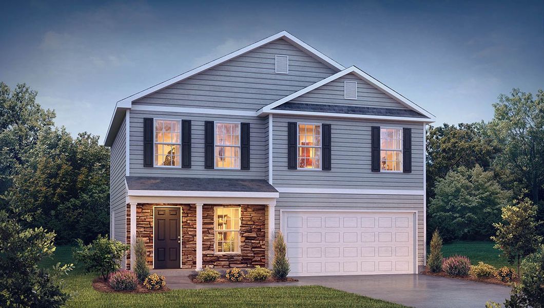 Representative exterior photo of a completed home built from the Shane by D.R. Horton in Fishel Village, Winston-Salem, NC (Image 14). Representative exterior photo of a completed home built from the Shane by D.R. Horton in Fishel Village, Winston-Salem, NC (Image 14).