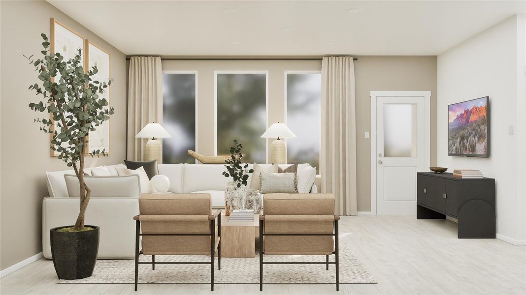 Furnished interior view inside a new home in River Bridge Ranch: Coastline Collection, San Marcos (Image 28). Furnished interior view inside a new home in River Bridge Ranch: Coastline Collection, San Marcos (Image 28).