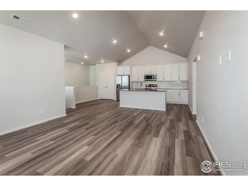 LIVING ROOM, DINING ROOM AND KITCHEN