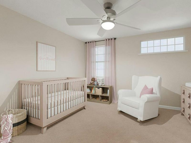 Secondary bedrooms provide space for everyone in your household.