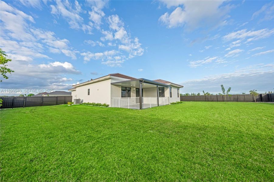 side and backyard