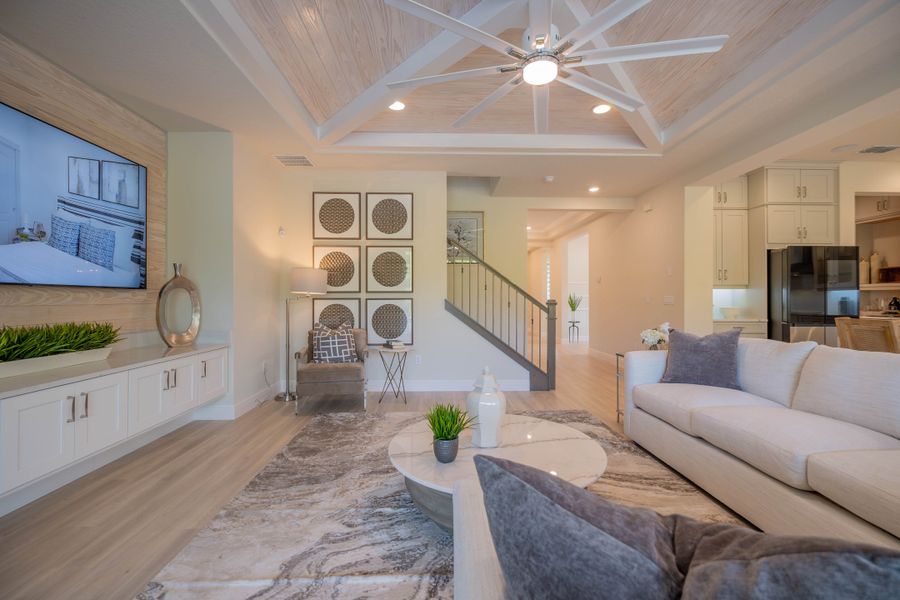 Representative furnished interior of a home built from the Ibis by Jones Homes USA in Legends Preserve, Daytona Beach (Image 12).