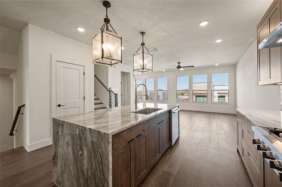 The chef will never be left out of the party in this over-the-top, open concept dream home!