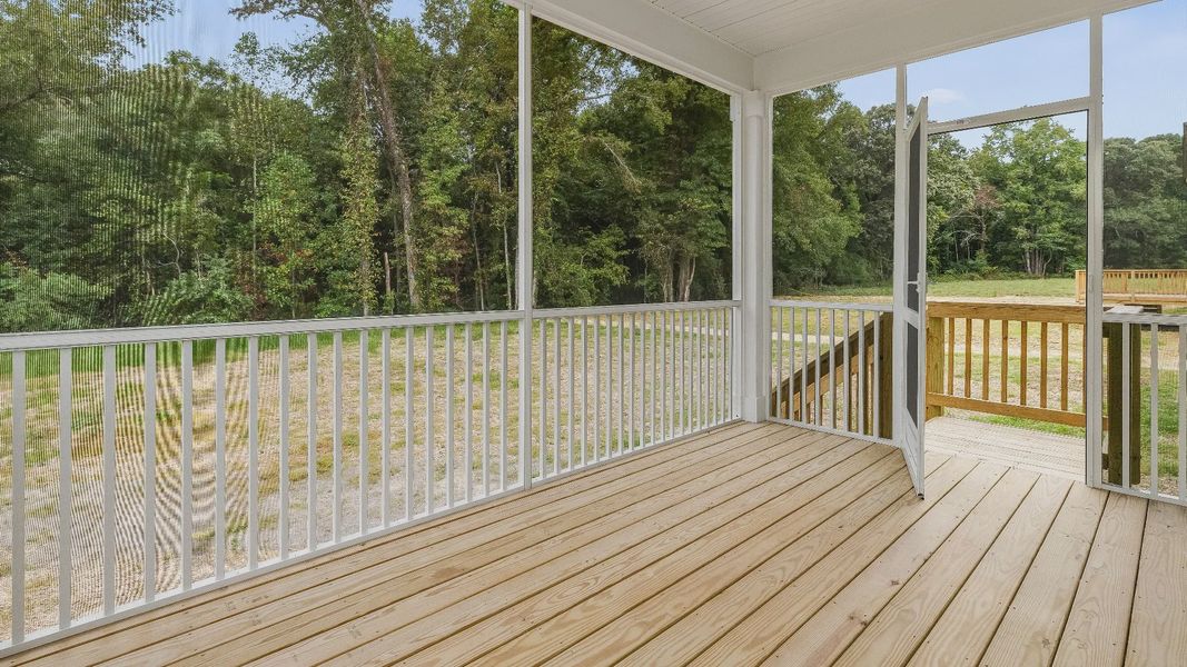 Stonehaven home plan large screened porch