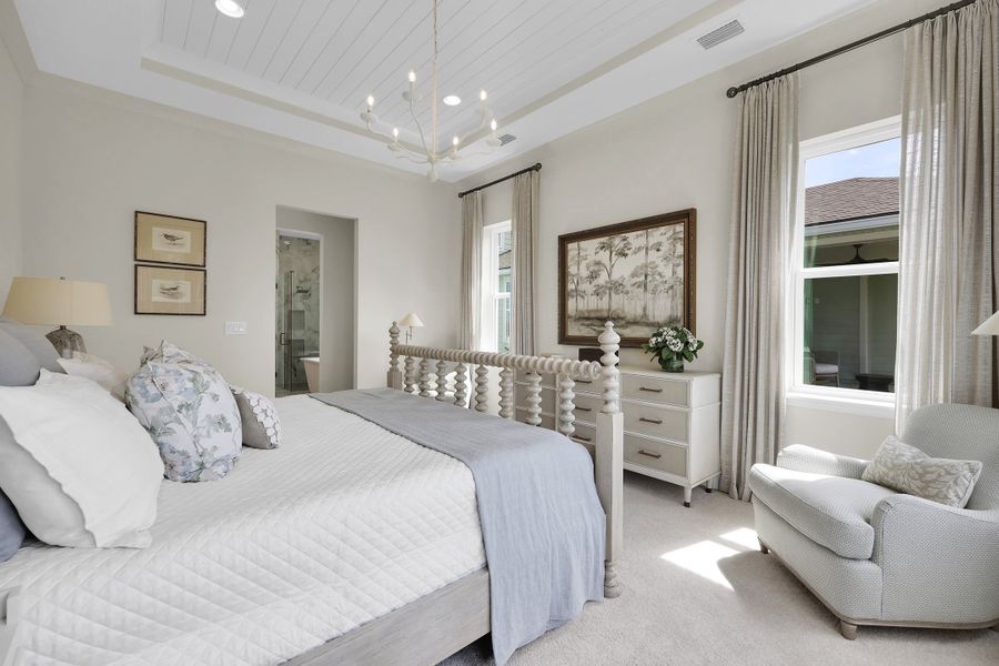 Representative furnished interior of a home built from the Sawyer by Riverside Homes in Mariposa at EverRange, Jacksonville (Image 52).