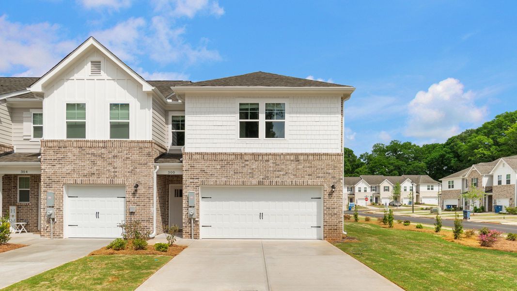 Representative exterior photo of a completed home built from the Austin by DRB Homes in Avery Landing, McDonough, GA (Image 2).