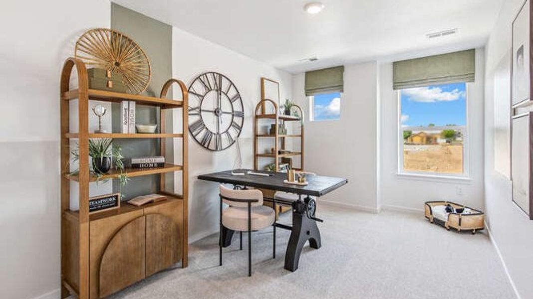 Representative furnished interior of a home built from the Melbourne by D.R. Horton in Arcadia, Denver (Image 14).