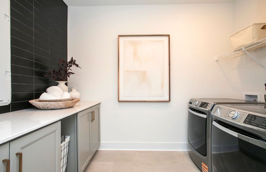 Mystique Laundry Room at Active Adult Community Del Webb Barton Village near Nashville.