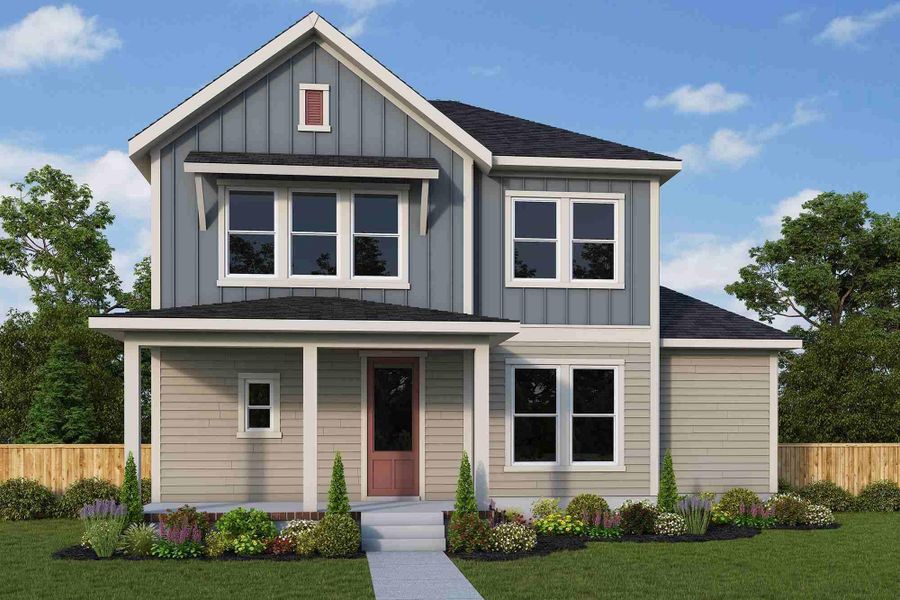 Front exterior of a new home in , Charleston, SC, highlighting curb appeal (Image 1). Front exterior of a new home in , Charleston, SC, highlighting curb appeal (Image 1).