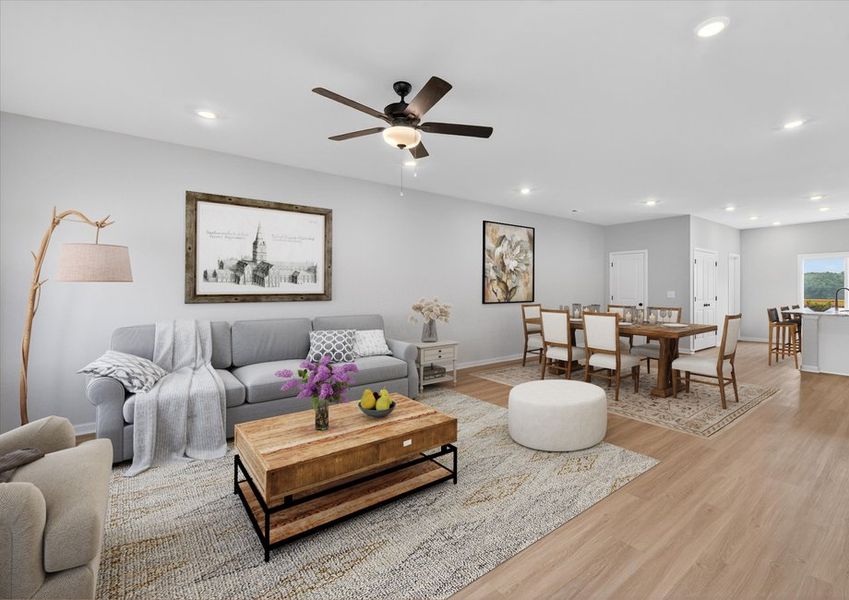 Vinyl plank flooring throughout