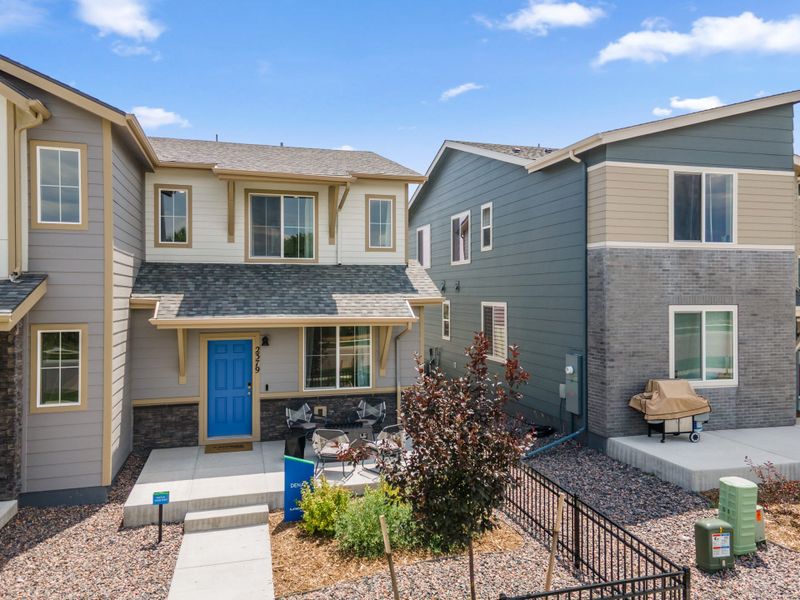 Representative exterior photo of a completed home built from the Denali by Landsea Homes in Pintail Commons at Johnstown Village, Johnstown, CO (Image 2).
