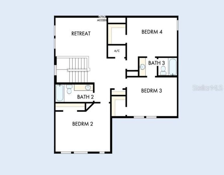 2D floor plan layout of this home in , Apollo Beach, FL (Image 5).