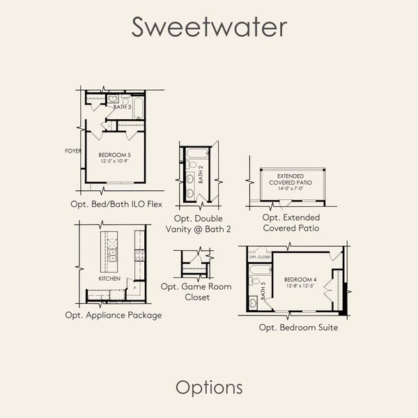 2D floor plan layout for the Sweetwater by Pulte Homes in Lagos, Manor, TX (Image 4). 2D floor plan layout for the Sweetwater by Pulte Homes in Lagos, Manor, TX (Image 4).