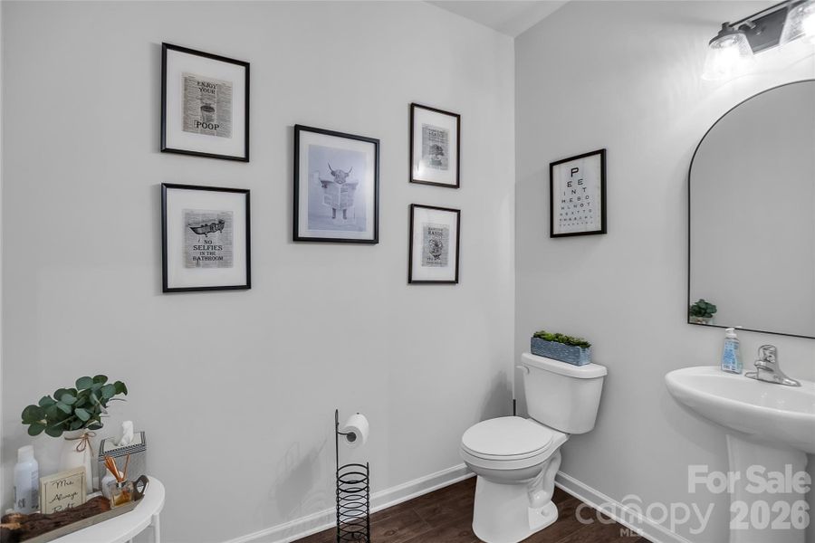 Half bath on main floor