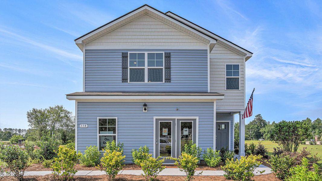 Representative exterior photo of a completed home built from the MANNING by D.R. Horton in Jordanville Farms, Galivants Ferry, SC (Image 1).