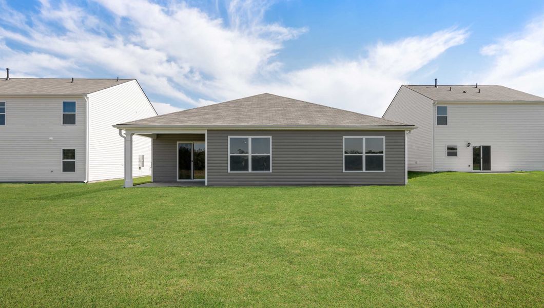 Exterior details and patio area of a home in Treemont Commons, Wellford (Image 3).