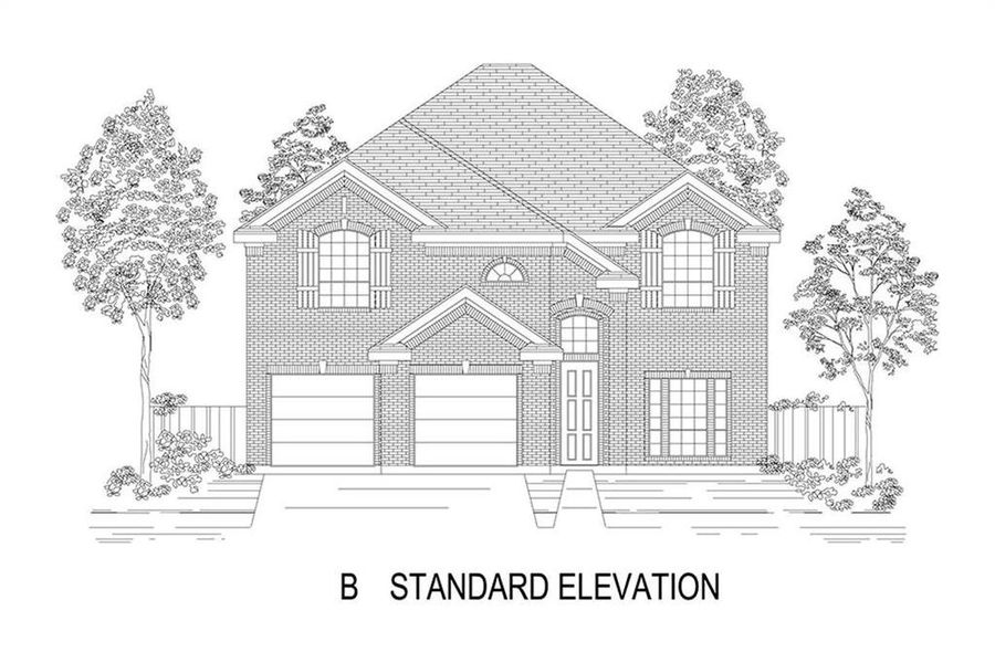 Exterior rendering of this home design in Pecan Hill, McKinney, TX (Image 3).