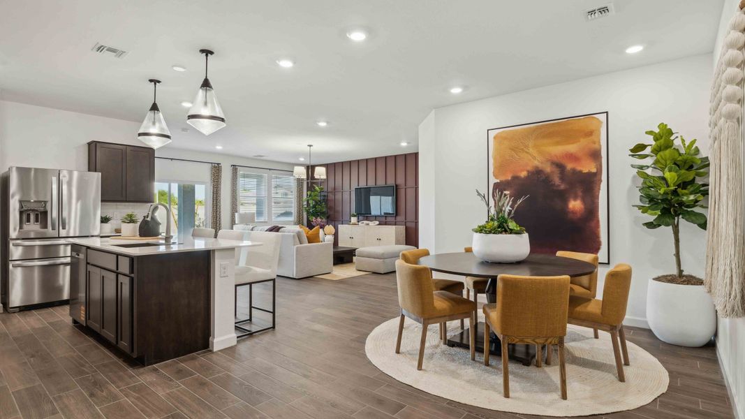 Furnished interior view inside a new home in Entrada Del Oro, Gold Canyon (Image 5). Furnished interior view inside a new home in Entrada Del Oro, Gold Canyon (Image 5).