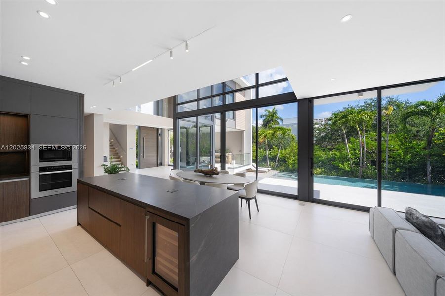 Furnished interior view inside a new home in , Key Biscayne (Image 20).