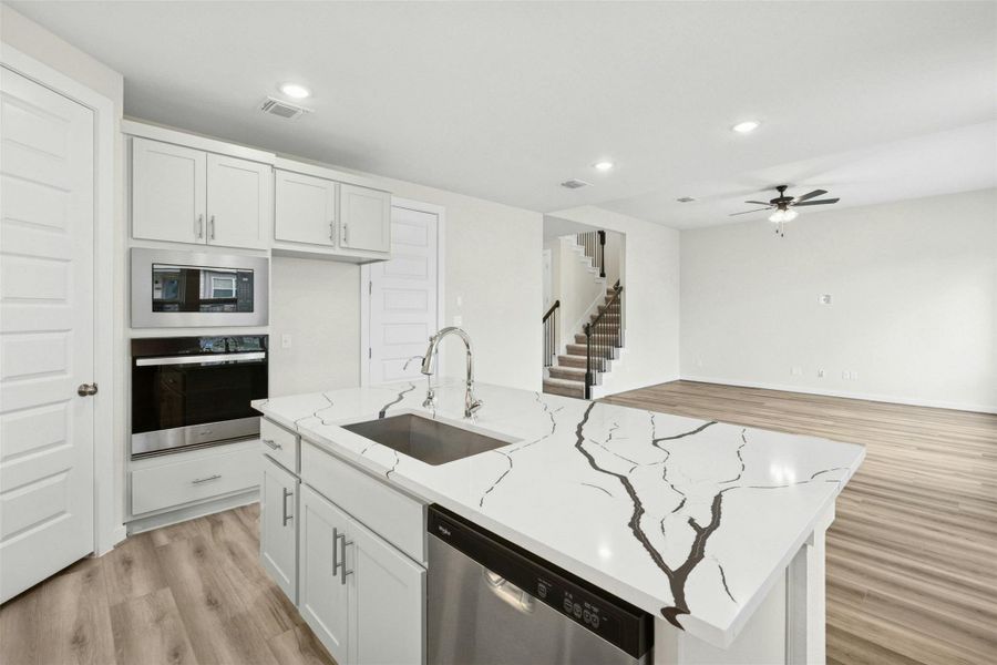 Furnished interior view inside a new home in University Heights, Round Rock (Image 9). Furnished interior view inside a new home in University Heights, Round Rock (Image 9).