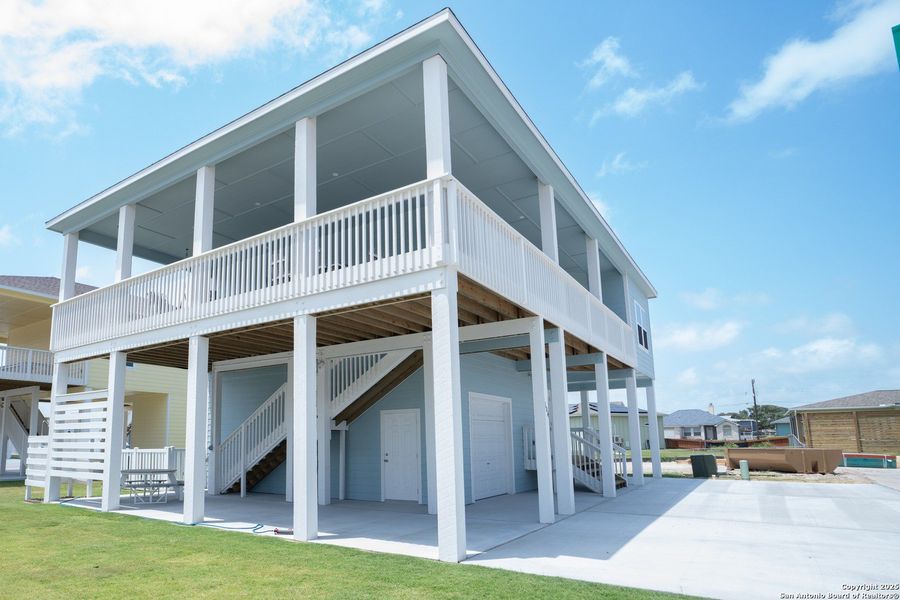 Exterior details and patio area of a home in , Rockport (Image 26).