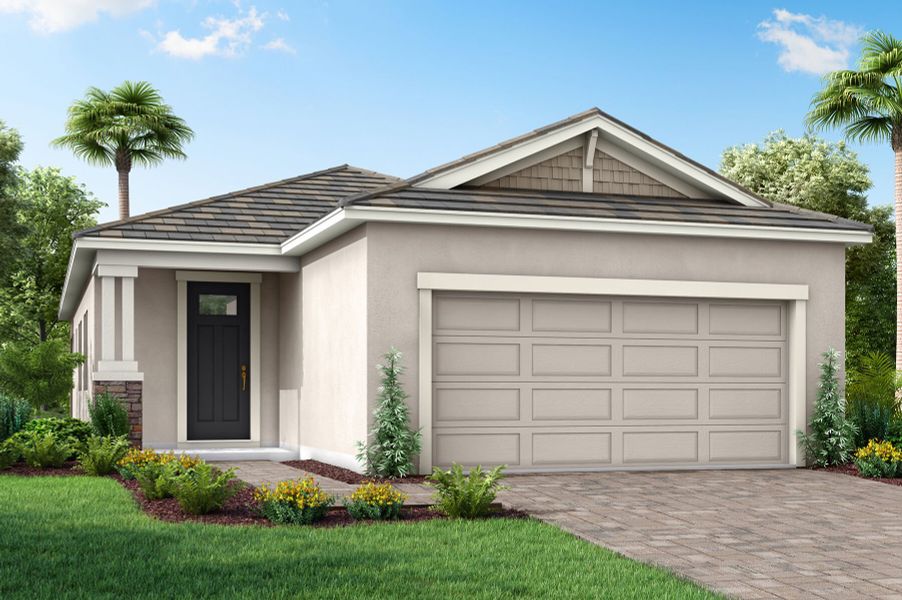 Representative exterior photo of a completed home built from the Egmont by Mattamy Homes in Wellen Park, Venice, FL (Image 16).