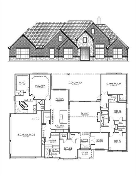 2D floor plan layout of this home in , Aledo, TX (Image 3).