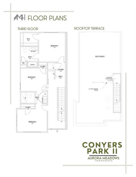 Floor Plan, showing the upper floor and rooftop terrace (Page 2/2)