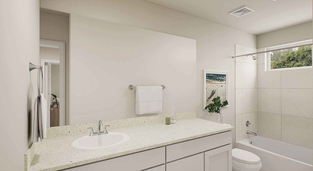 Furnished interior view inside a new home in Mason Woods, Cypress (Image 14).