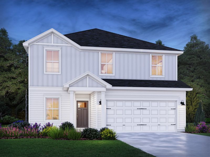 Front exterior of a new home in Wyncliff, Clarksville, TN, highlighting curb appeal (Image 1).