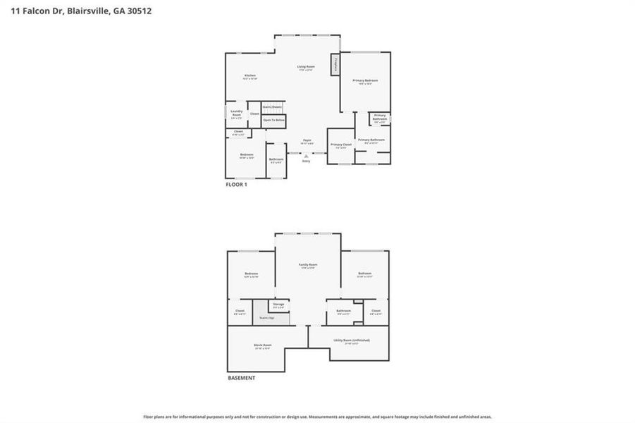 2D floor plan layout of this home in , Blairsville, GA (Image 6).