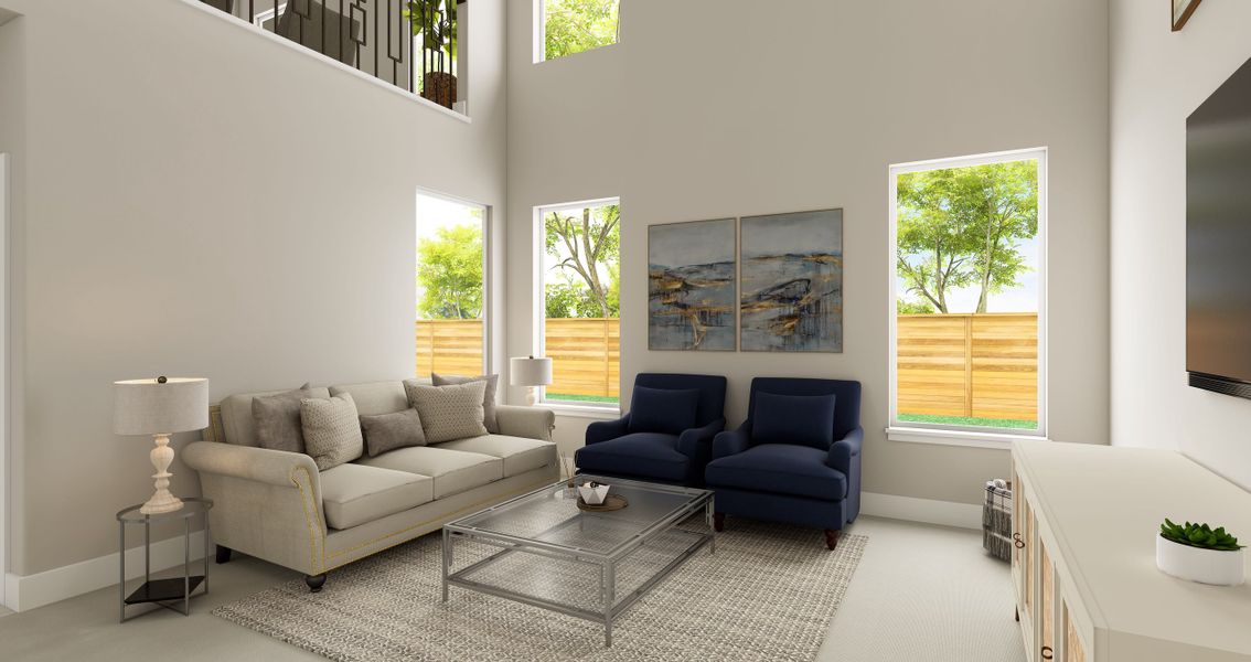 Furnished interior view inside a new home in Painted Tree, McKinney (Image 3).